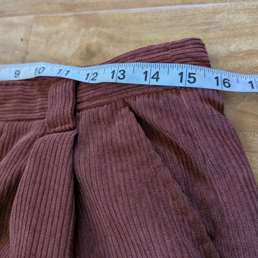 Madewell Corduroy High-Rise Tapered Pants Size 10 Dusty Redwood - Picture 13 of 15